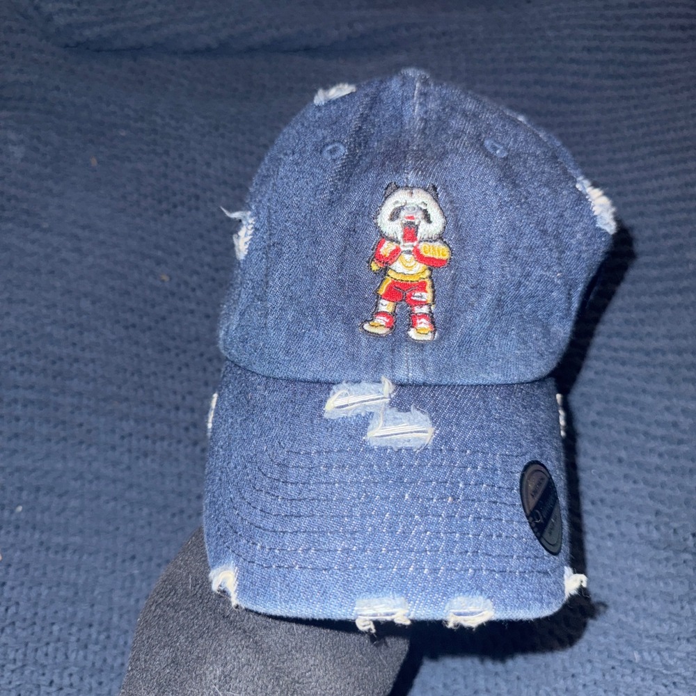 KBETHOS Vintage Distressed Denim Dad Hat Embroidered Panda Blue Jean Cap
